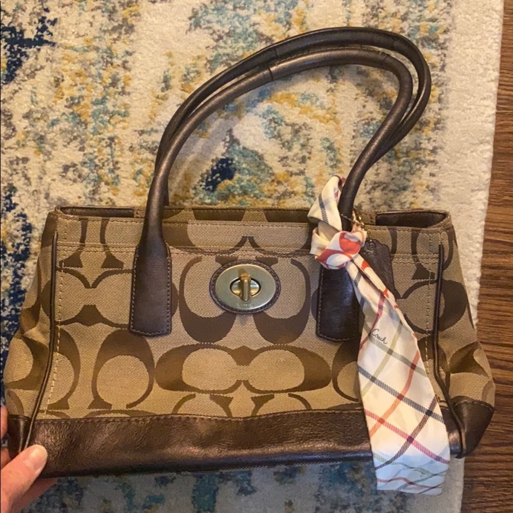 Coach bag, wallet, and dust bag